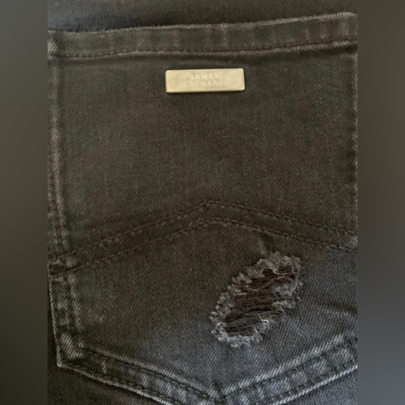 Armani Exchange Men's Jeans, Distressed Black, J13 Slim Fit, Size 29, EXCELLENT! - Picture 4 of 7